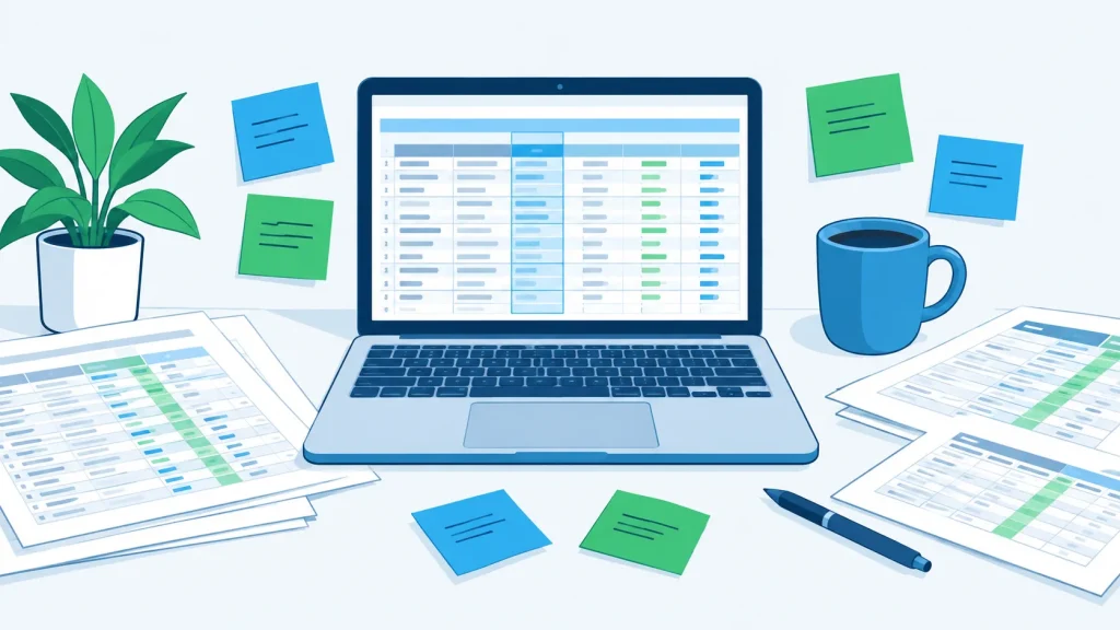 Organized spreadsheet tracking all business listings tied to one address across multiple directories.